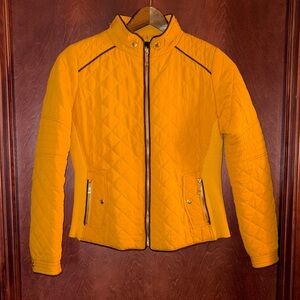 Active USA Mustard Quilted Bomber Jacket